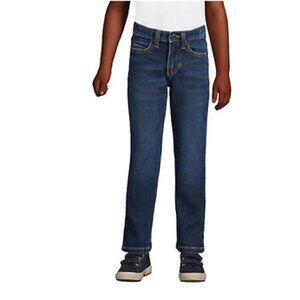Lands End Boys Jeans Iron Knee Straight Leg Adjustable Waist, 10H